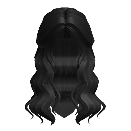 Effortless half clipped wavy hair in black