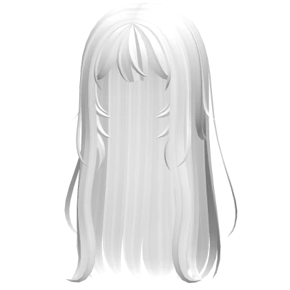 ♡ cutecore long hair w/o hairclips white