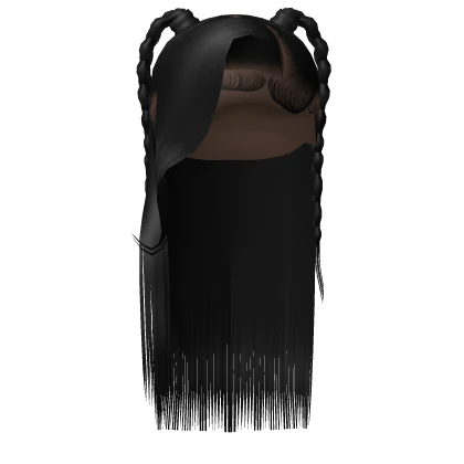⚜️• Side Part W/ Braids (Black)