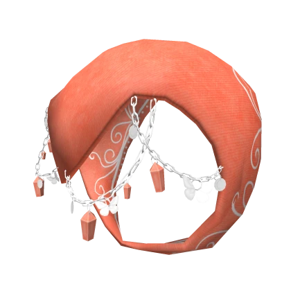 Enchanted Bandana with charms - orang/silver