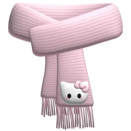 Plush Kitty Pink Scarf