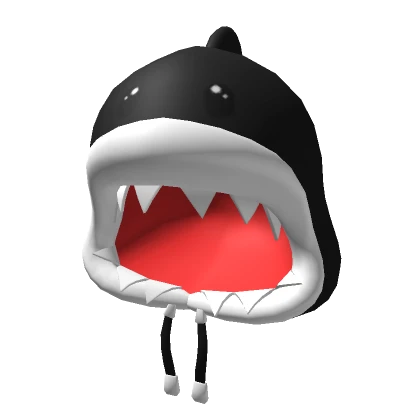 Plush Black Shark Hoodie