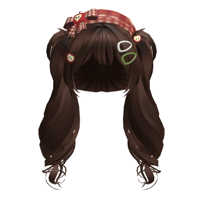 🍀Igari Beret Wavy Pigtails (Brown)