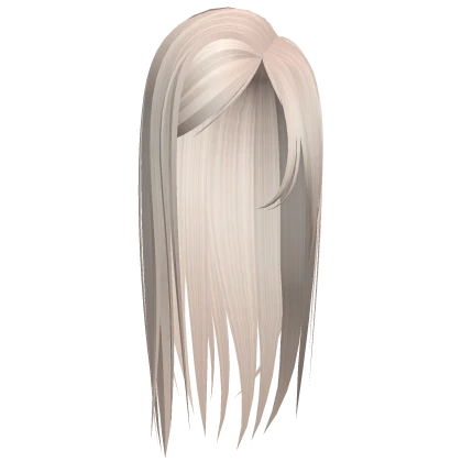 ☆ long straight side parted hair blonde