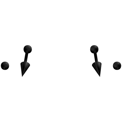 ♰ : black angel bites lip piercing set