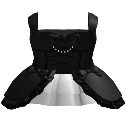 ♰ Babydoll Princess Dress in Black