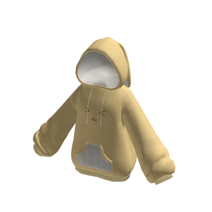 Yellow oversized cute bunny hoodie