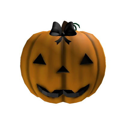 Cute Pumpkin Head with Bow [Yellow]