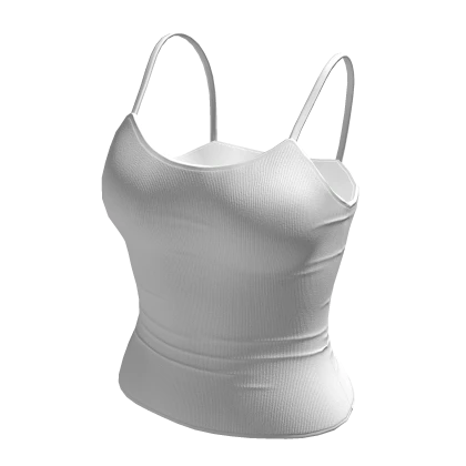 Tank Top White Cami Basic Tight Baddie Tee Shirt