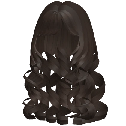 ♡ Dark Brown Long Summer Princess Curly Hair