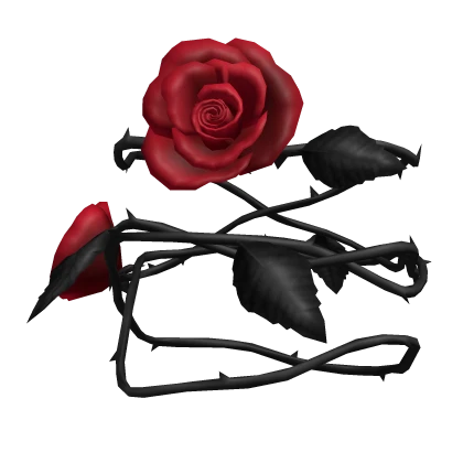 Red Black Gothic Roses Arm Decoration - Right