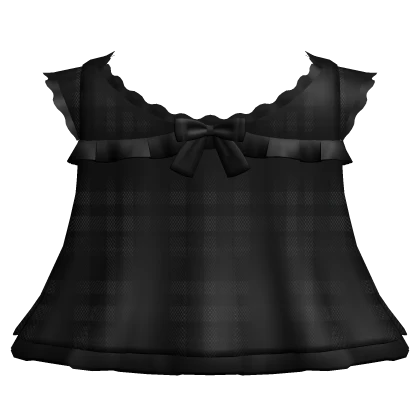 gothic plaid babydoll dress black 3.0