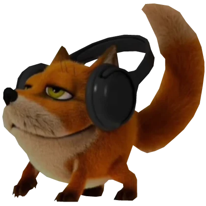 Fox with Headphones Back Buddy