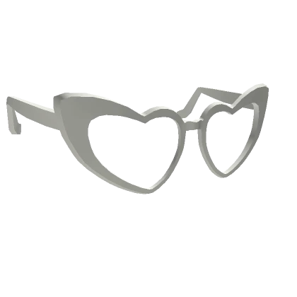 Y2K Heart Reading Glasses - White