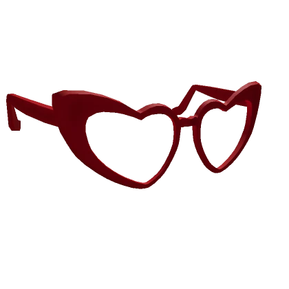 Y2K Heart Reading Glasses - Red