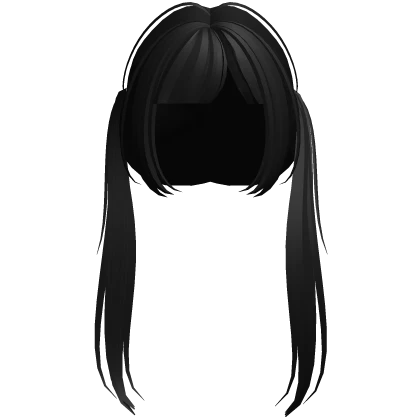 long split hime doll pigtails in black