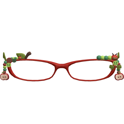 igari catterpillar red green leaf apple glasses 🍎