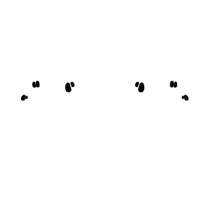 Preppy Glowing Ghost Face Stickers