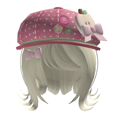 Igari beret apple pink & green short hair blonde