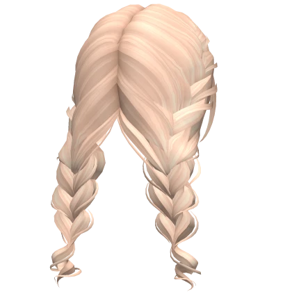 Preppy Trendy Double French Braids (Blonde)