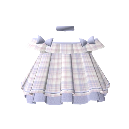🌼3.0 Beautiful cottage-style purple plaid dress