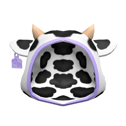 Cute Purple Cow hood