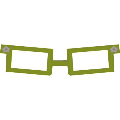 Mori kei deco chunky caterpillar green glasses