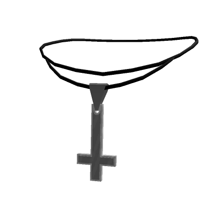 Grey upside down cross necklace (3.0)