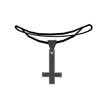 Grey upside down cross necklace (1.0)