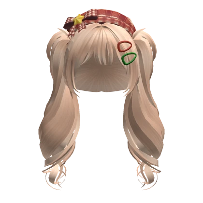 🍀Christmas Beret Wavy Pigtails