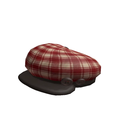 cute twee igary red plaid beret