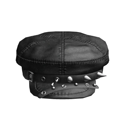 Gothic Emo Spiked Y2K Beret in Grey
