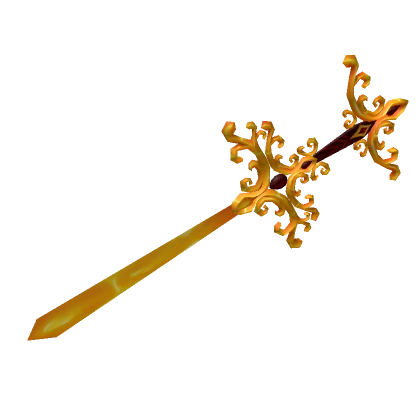 Scarlet Red Regal Golden Sword