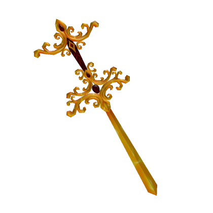 Scarlet Red Regal Golden Sword