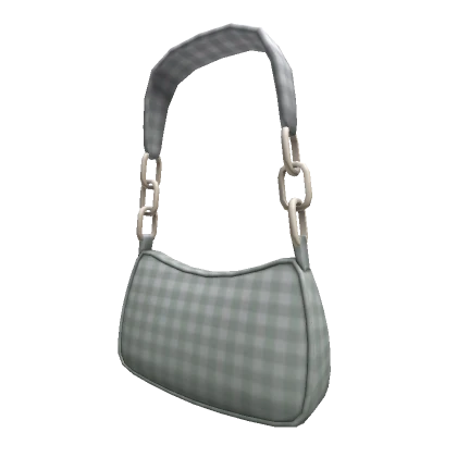 Green Gingham Shoulder Bag