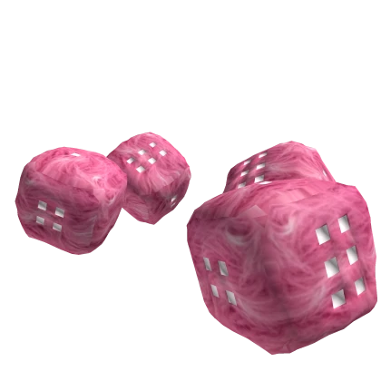 gyaru plush dice pom poms (for pigtails)