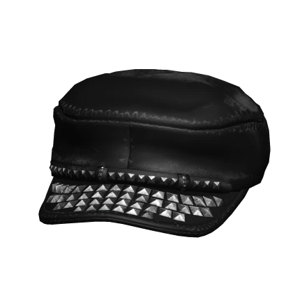 Black Studded Gothic Cap