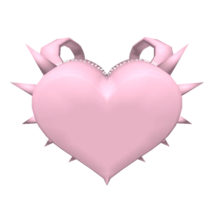 y2k Pink and White Spikey Heart Backpack