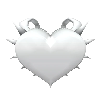 y2k Silver Spikey Heart Backpack