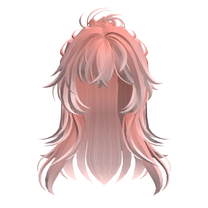 Strawberry Pink Anime Half-Up Hair