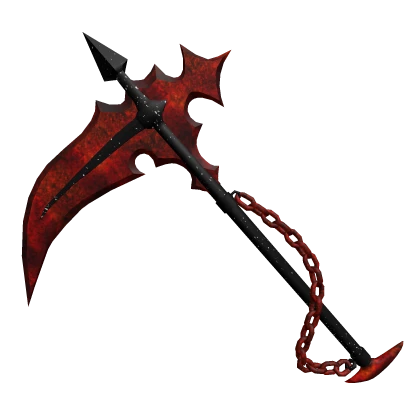 Adurite Red Black Iron Scythe