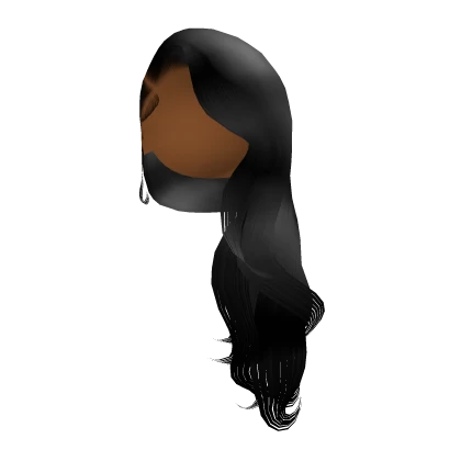 Long Side Swept Hair [Black]