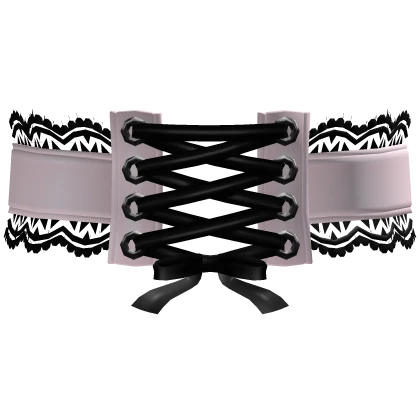 gothic laced choker w bow and lace pink 3.0