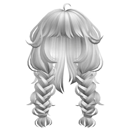 Wolf Cut Messy Braids in White
