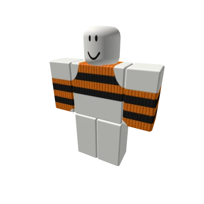 [SOS] Halloween Orange & Black Striped Crop Top