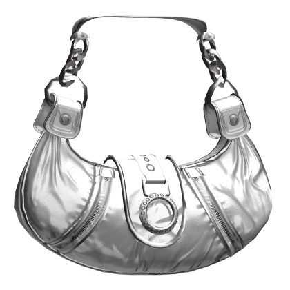 White Silver Y2K 2000s Luxury Designer Purse