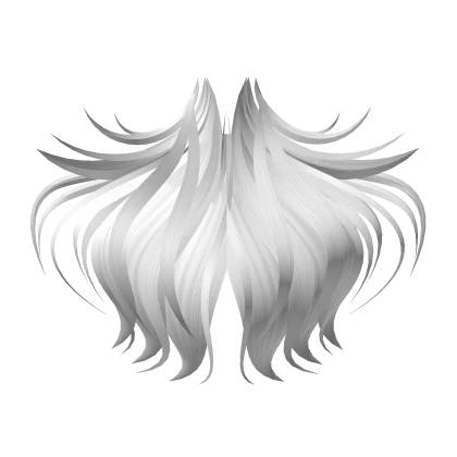 Long white anime flowing vampire hair