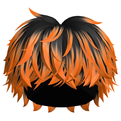 🎃 Fluffy Messy Cool Boy Hair (Black to Orange)
