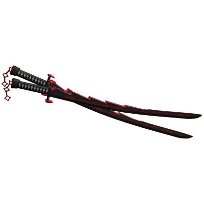 Dual Left Red Japanese Samurai Katana