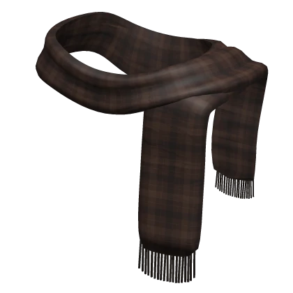 Brown Plaid Winter Scarf